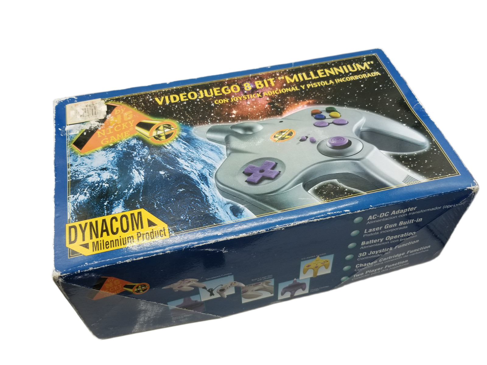 Vintage Dynacom 8-Bit Millennium Console Top Gun System Boxed w/ Manual Rare