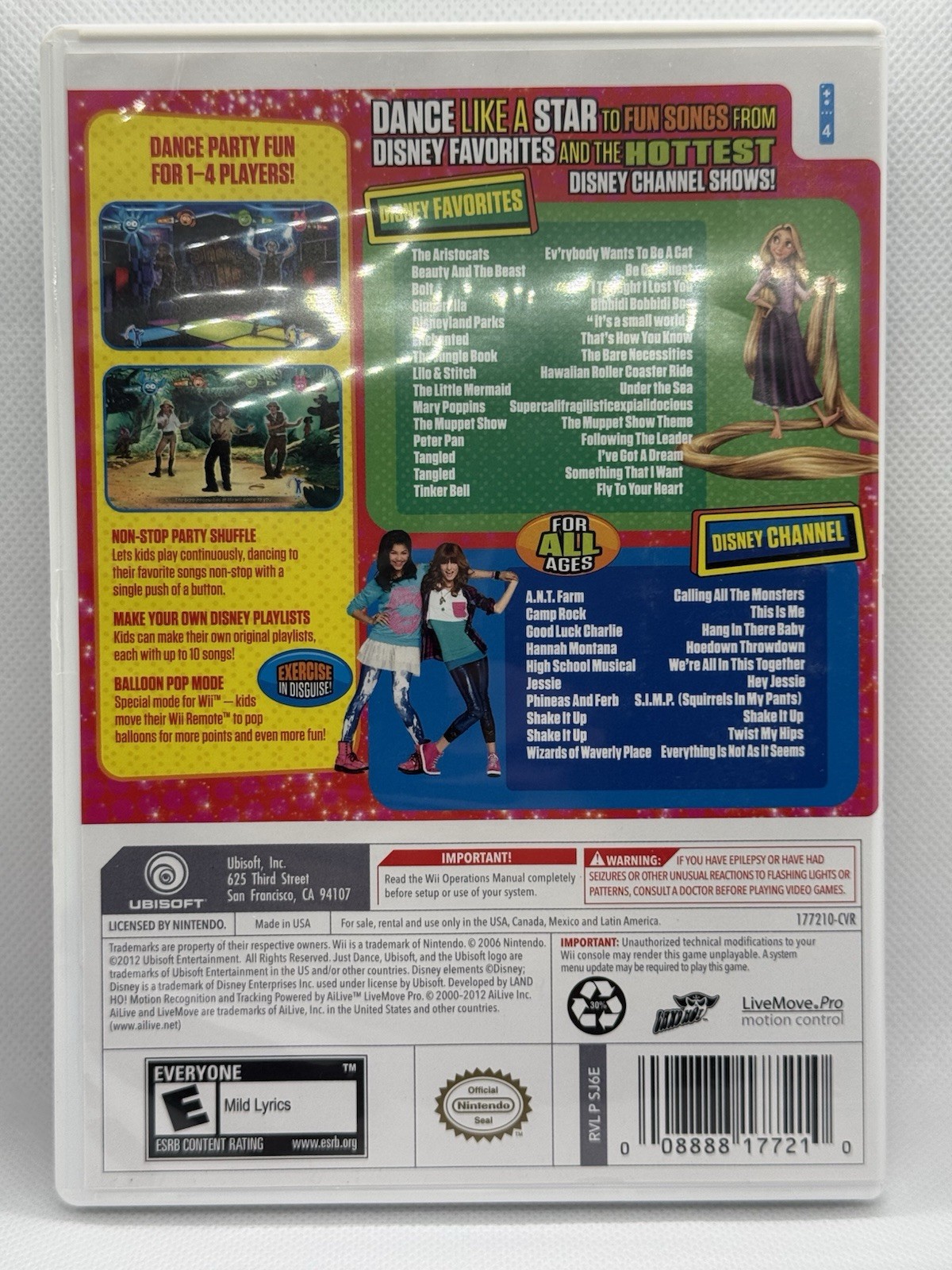 Just Dance: Disney Party Nintendo Wii 2012 CIB TESTED & WORKING
