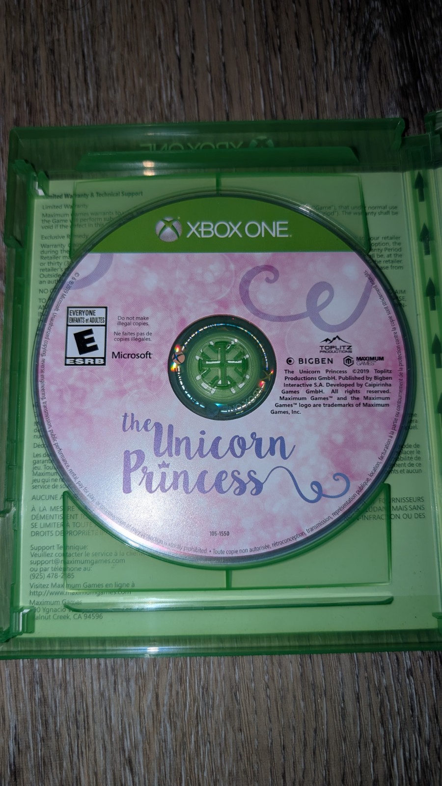 The Unicorn Princess Xbox One 4K Ultra HD Xbox One X Enhanced w/ Case
