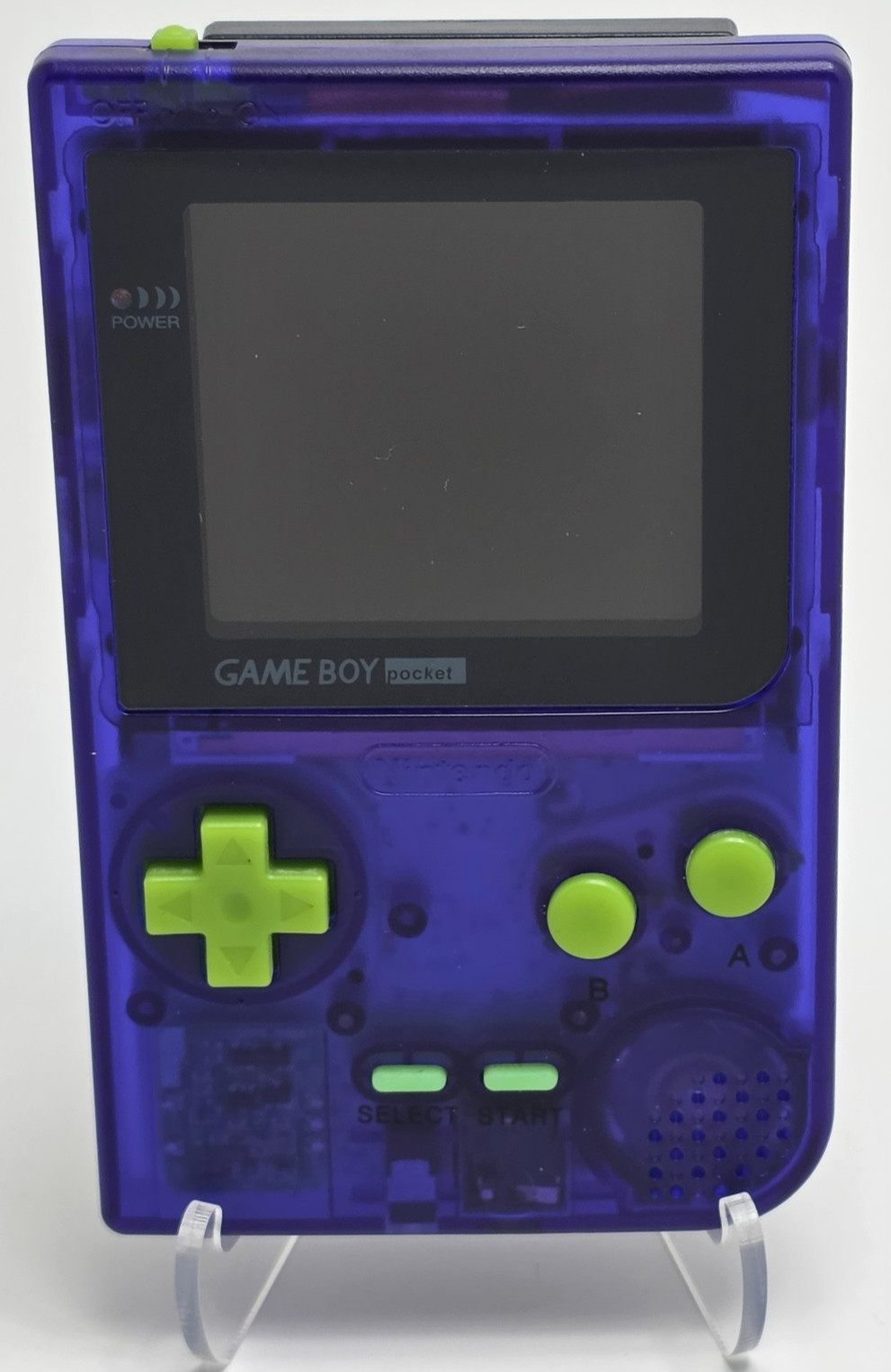 Midnight Purple- Gameboy Pocket -W IPS Screen Mod- New Shell New Buttons -Tested