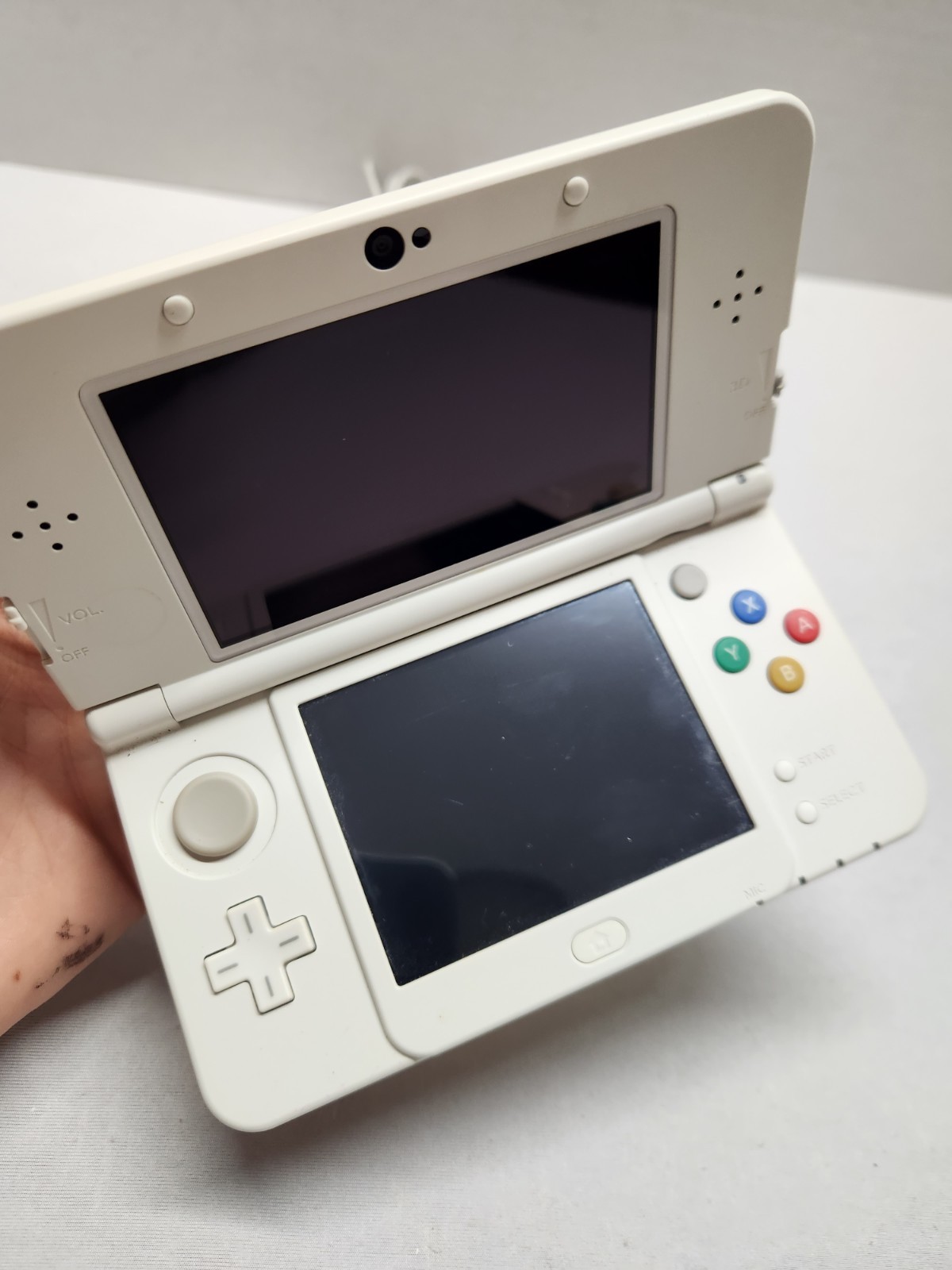 Nintendo 3DS Model Ktr-001 W/ Kisekae Mario Maker Plate Tested W/Non Oem Charger