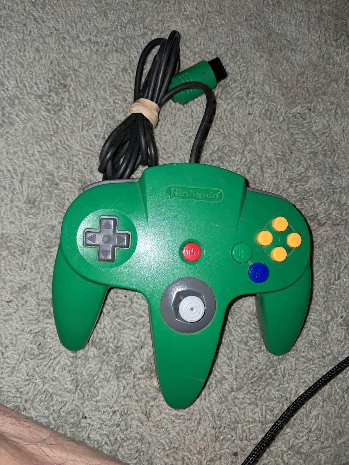 Nintendo 64 Green Controller NUS-005 Official N64 OEM-TESTED