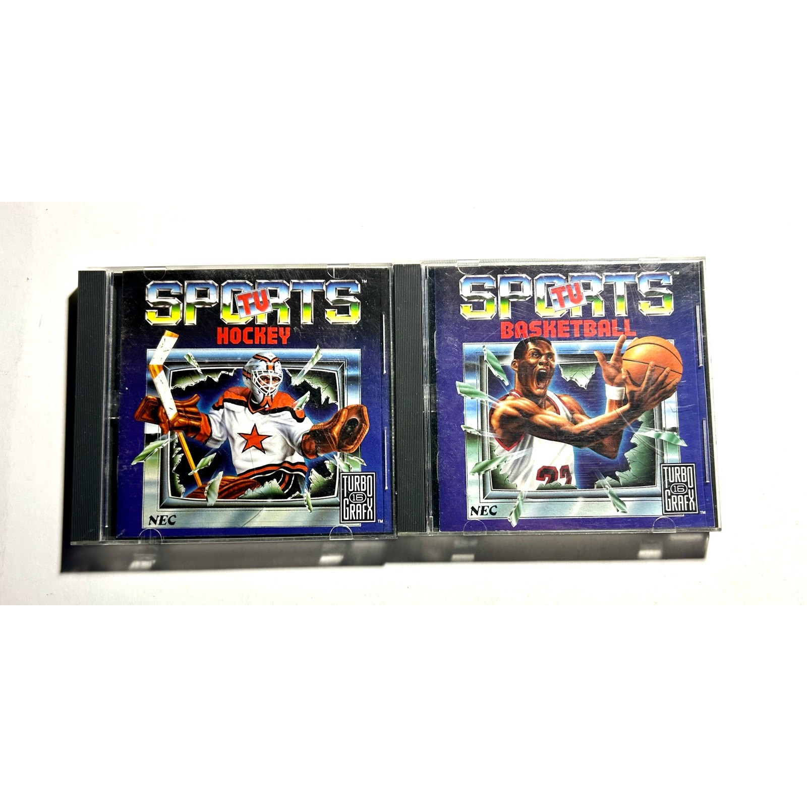 TurboGrafx-16 TV Sports Bundle Video Game Lot🔥Works CIB Complete Nice Shape!