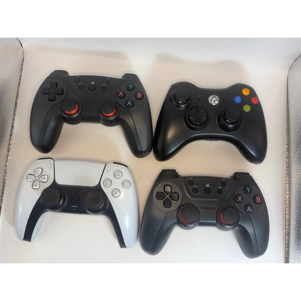 Gaming Controller Lot PS5 DualSense Xbox 360 Generic Untested For Parts 4pc