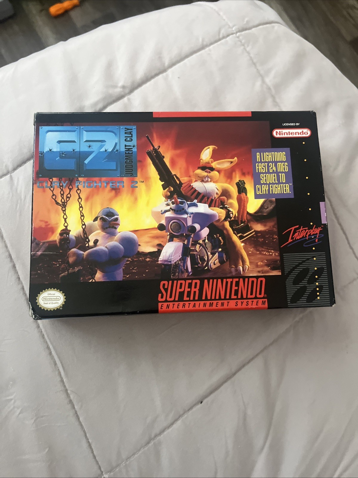 C2 ClayFighter 2 Judgment Clay – Super Nintendo SNES in box NO Manual