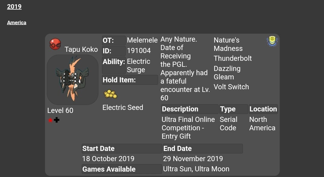 🌟2019 Shiny Tapu Koko Event Untouched | Pokemon Sword & Shield🌟