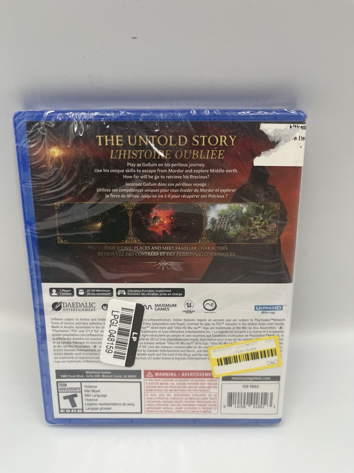 The Lord of the Rings: Gollum PS5 – Brand New Sealed