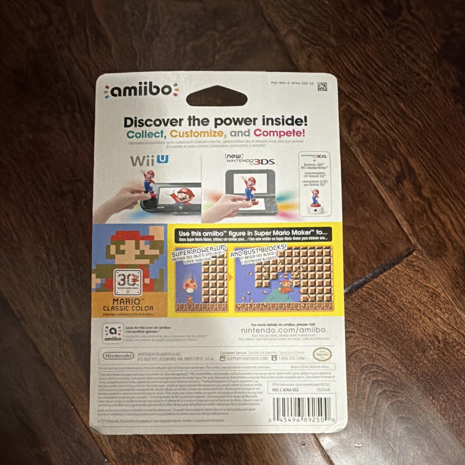 Nintendo amiibo Mario Classic Color 30th Anniversary Collectible Figure 2015