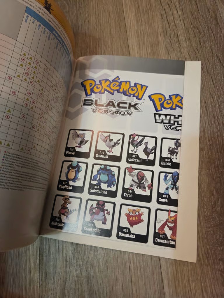 Pokemon Black White Unova Pokedex Guide Book