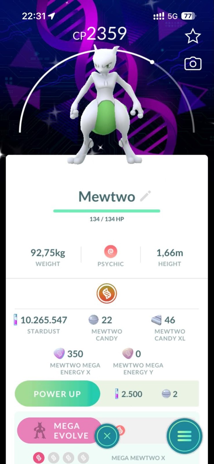 Pokémon Go – Shiny Mewtwo Special Background Go Fest 2026 – PTC/ Trade/ Lucky
