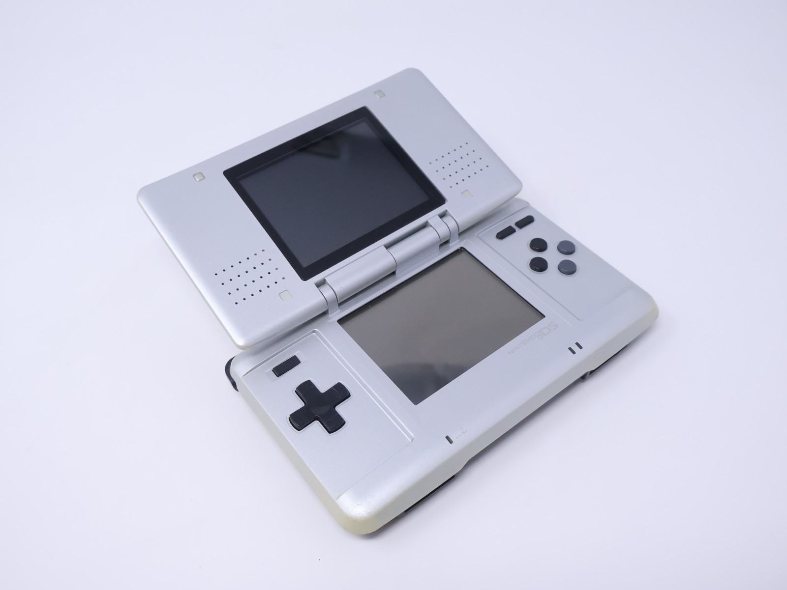 Nintendo DS Handheld Console Tested Working Titanium Silver w/ Charger & Stylus