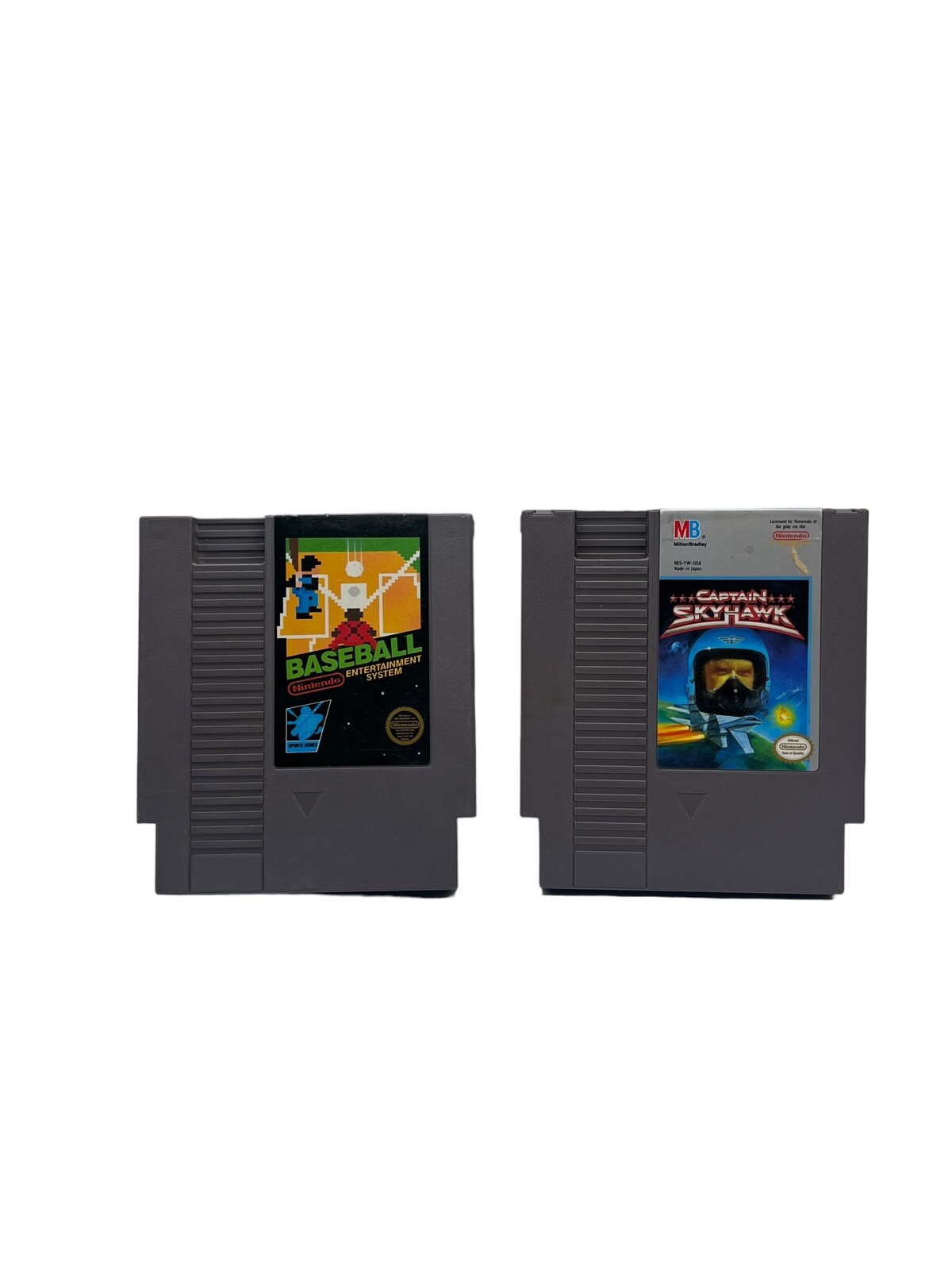 VTG Nintendo NES Games Baseball Game & Captain Skyhawk Authentic Cartridge Only