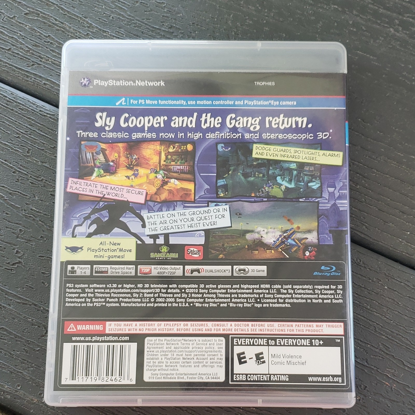 Sony The Sly Collection PS3 3D/Move Compatible Multiplayer E10+ NTSC 2010