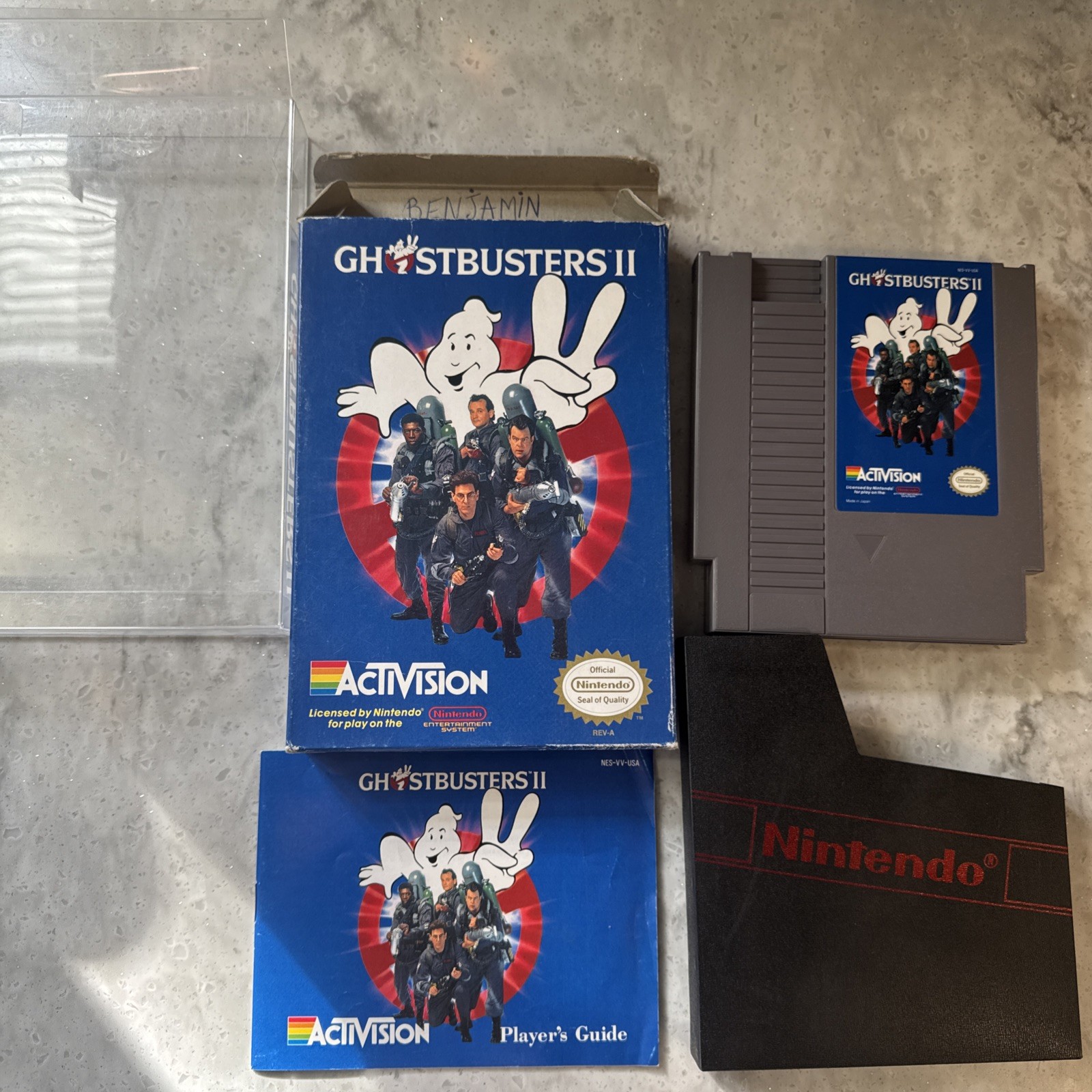 1990 Activision Nintendo Ghostbusters II 2 Works w/ Case & Manual Fast Ship