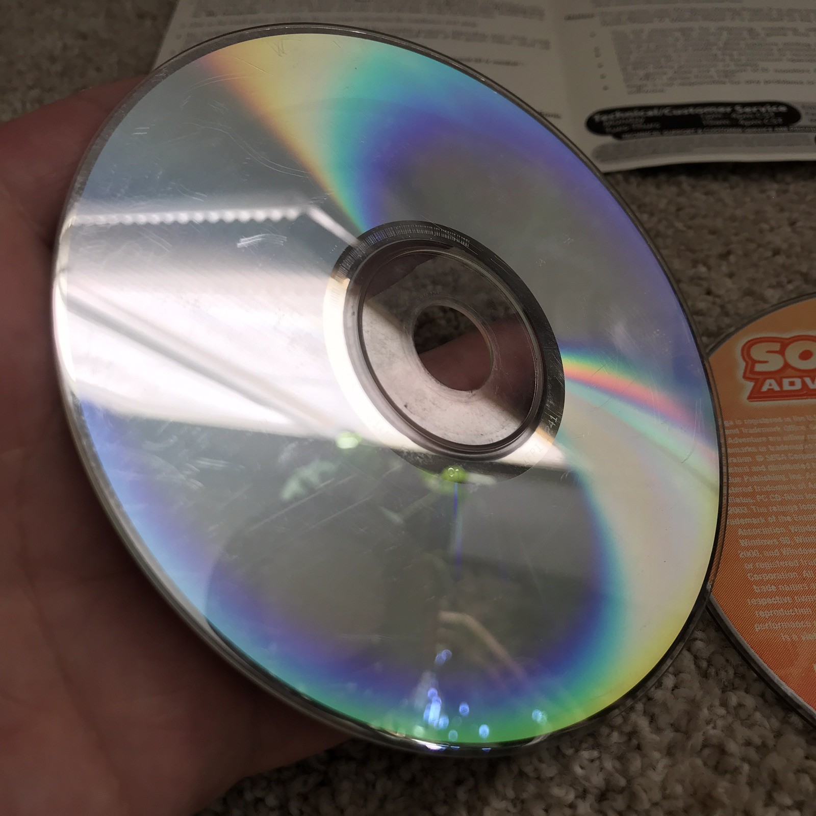 Sonic Adventure DX Director’s Cut (PC, 2003) 2 Discs and Front Artwork (No Case)
