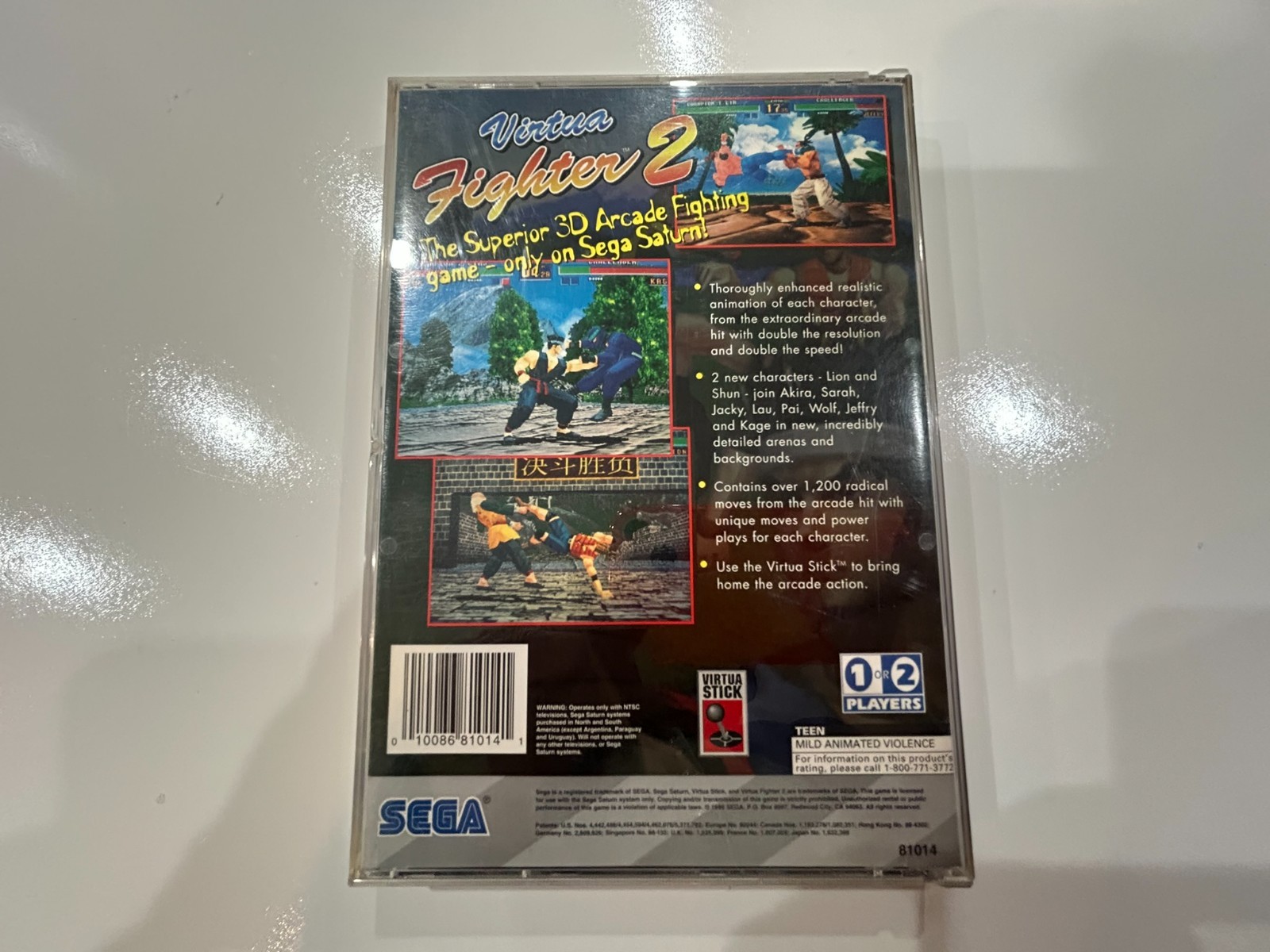 Virtua Fighter 2 (Sega Saturn, 1996) CIB Complete in Box with Manual + Foam MINT