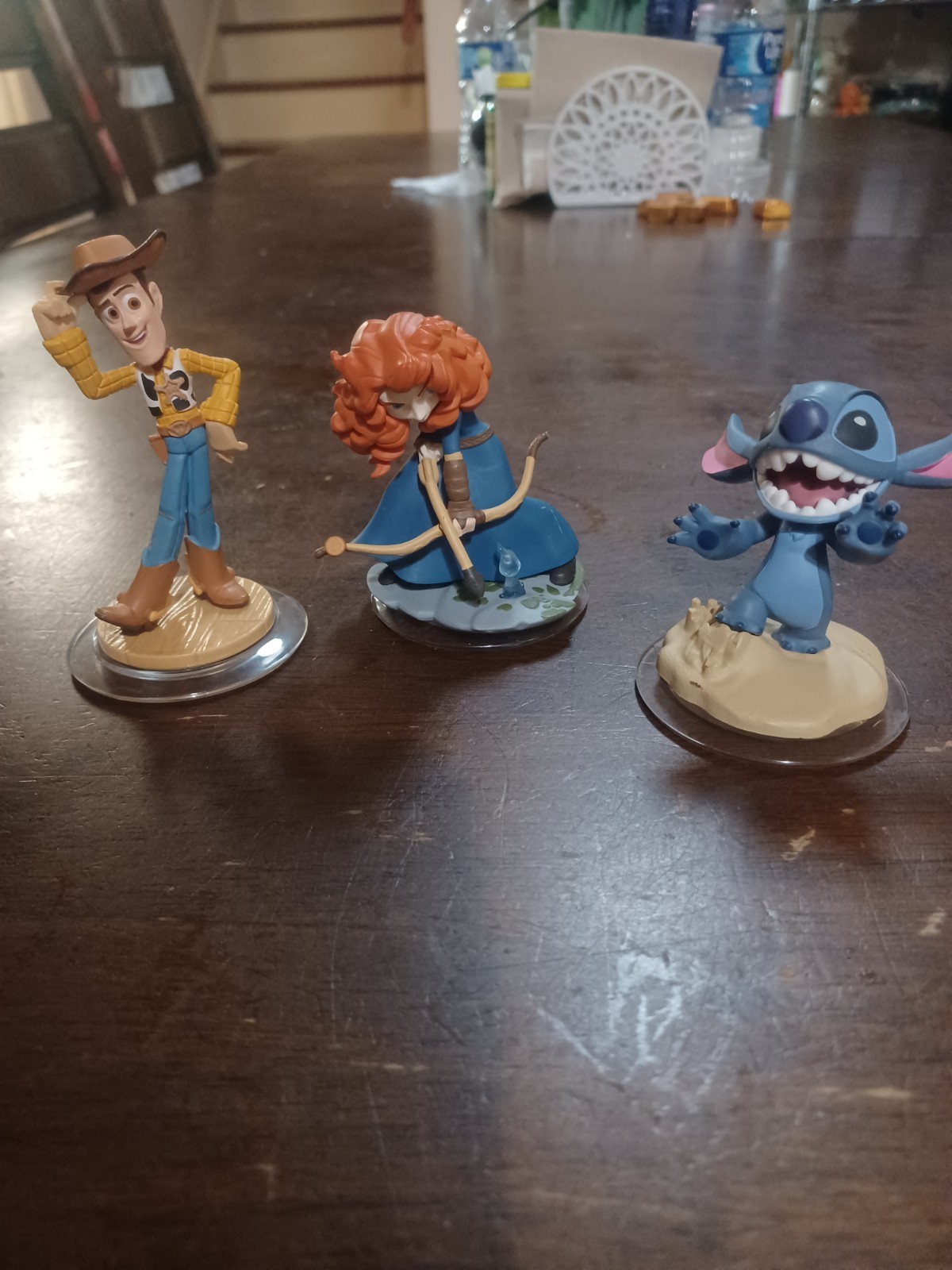 3 Disney INFINITY 2.0 Merida & Stitch Character Figures with their Power Discs