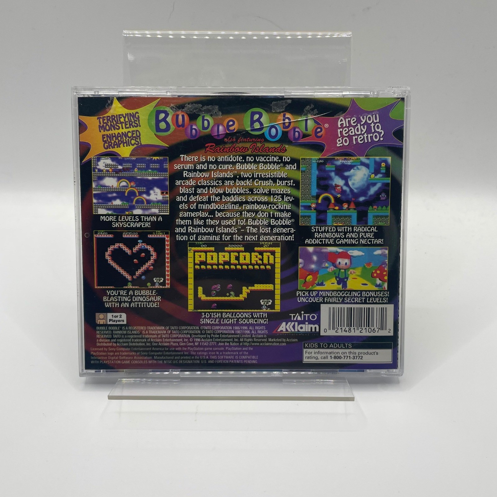 Bubble Bobble also featuring Rainbow Islands Sony PlayStation PS1 1996