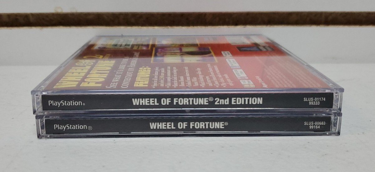 Wheel of Fortune 1st & 2nd Edition (Sony Playstation 1, PS1) Black Label *READ*