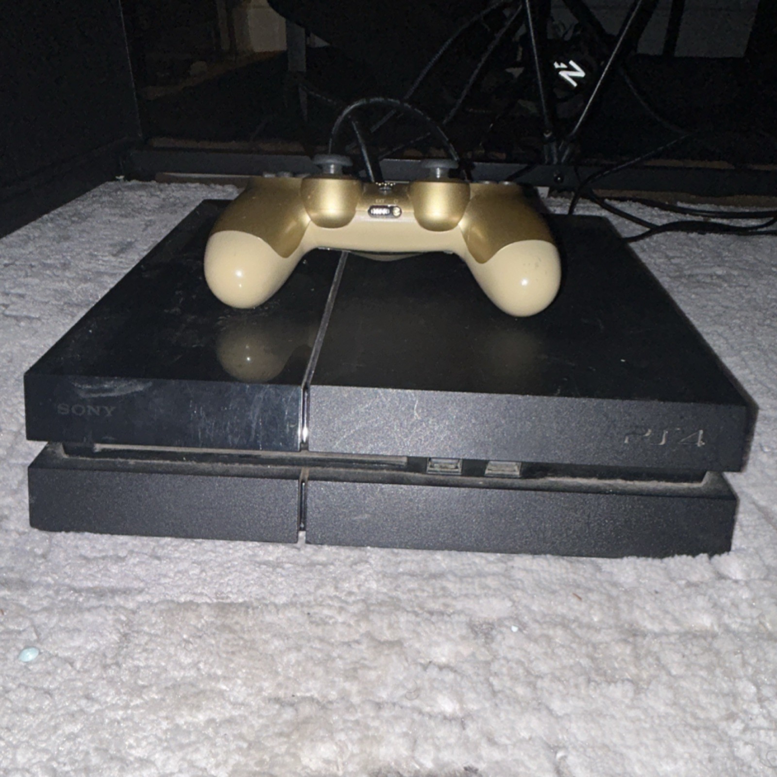 Sony PlayStation 4 Black Console with Gold Controller Wi-Fi Capability