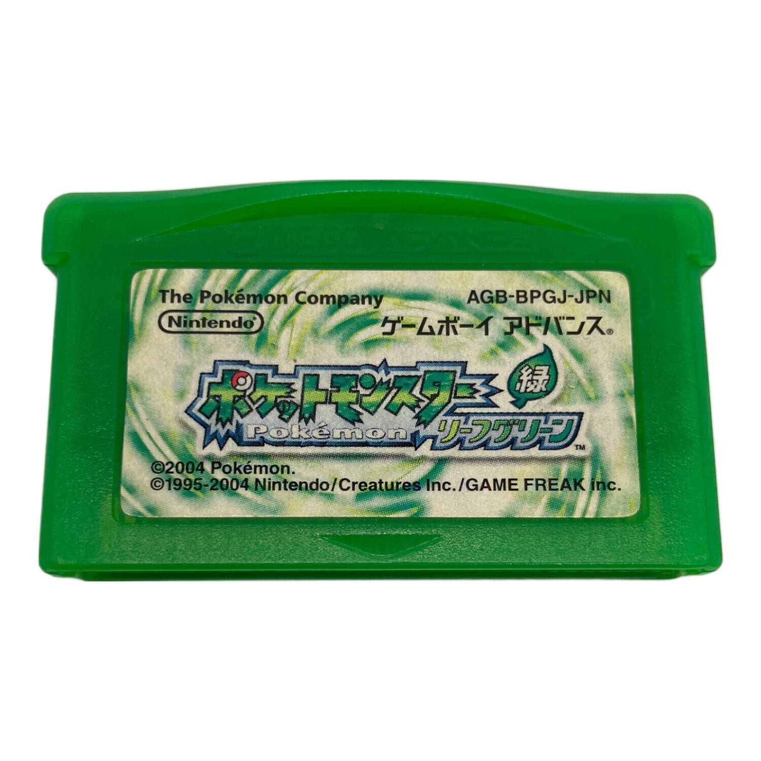 Pokemon Leaf Green Version Game Boy Advance GBA Japan NTSC-J Used
