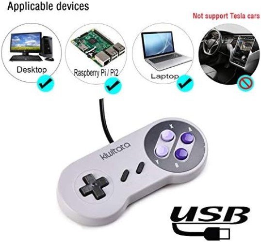 Classic SNES Wired USB Controllers – Perfect for Retro Games and Emulators