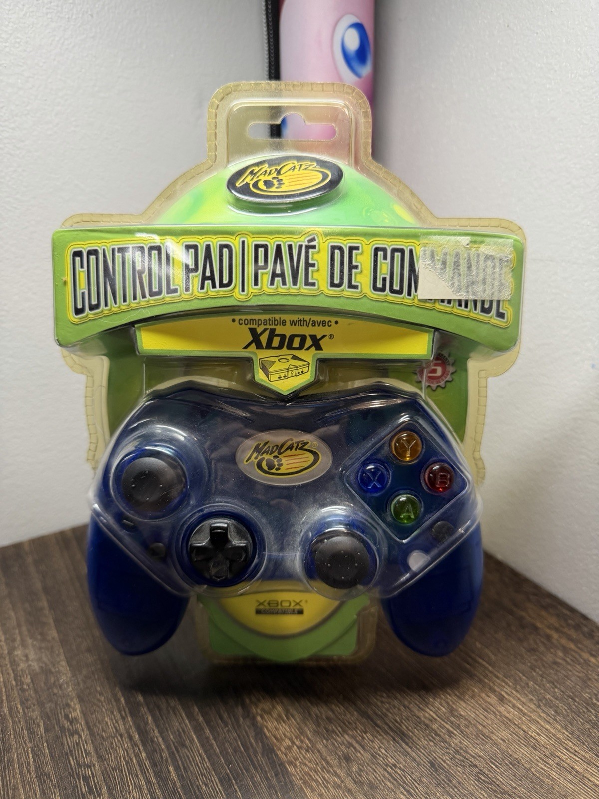 Mad Catz Original Xbox Controller NEW SEALED Clear Blue Control Pad Compatible