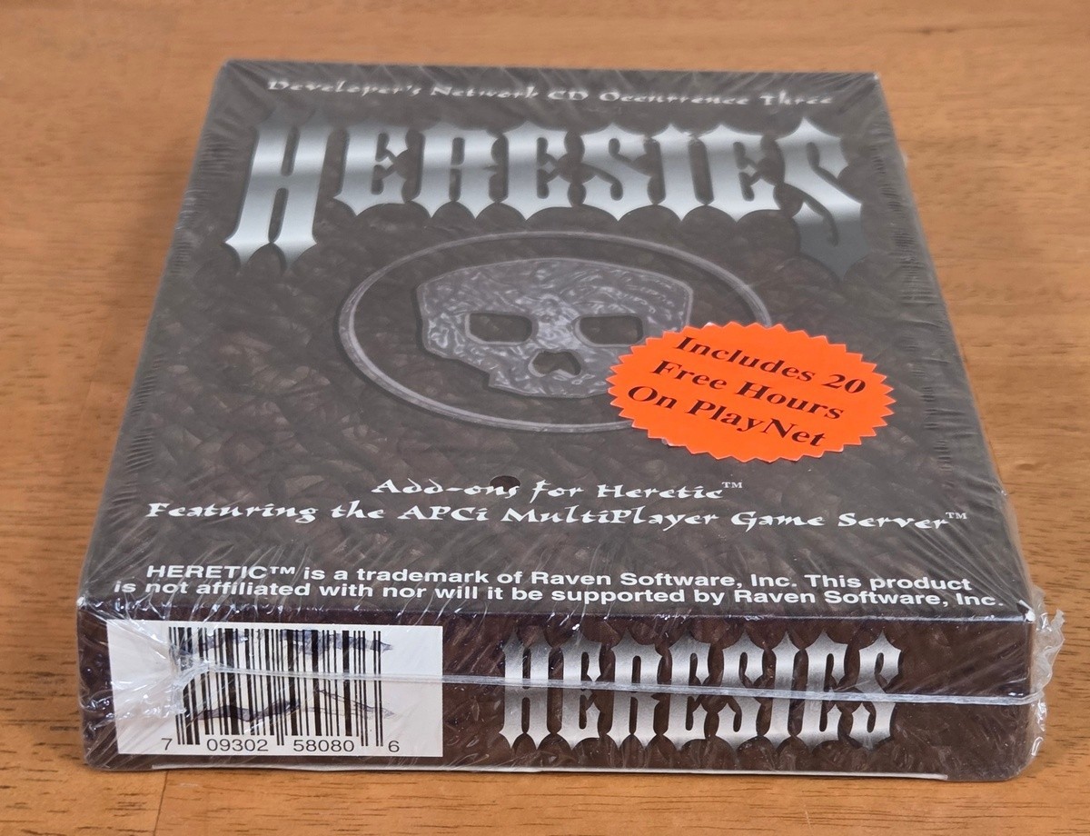 New Sealed Heresies Heretic Expansion Set Developers Network IBM PC CD 1995