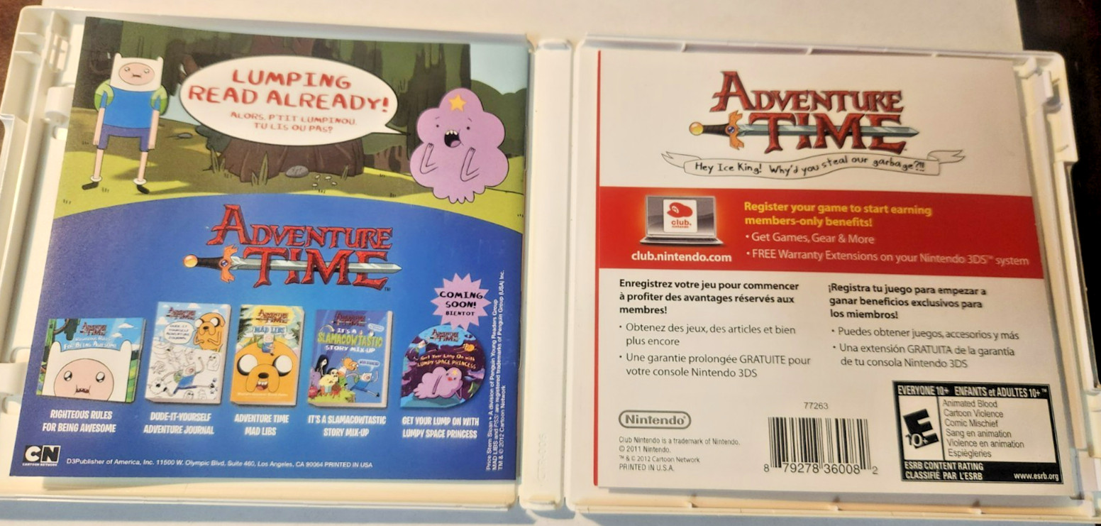 Nintendo 3DS Adventure Time: Hey Ice King Why’d You Steal Our Garbage Video Game