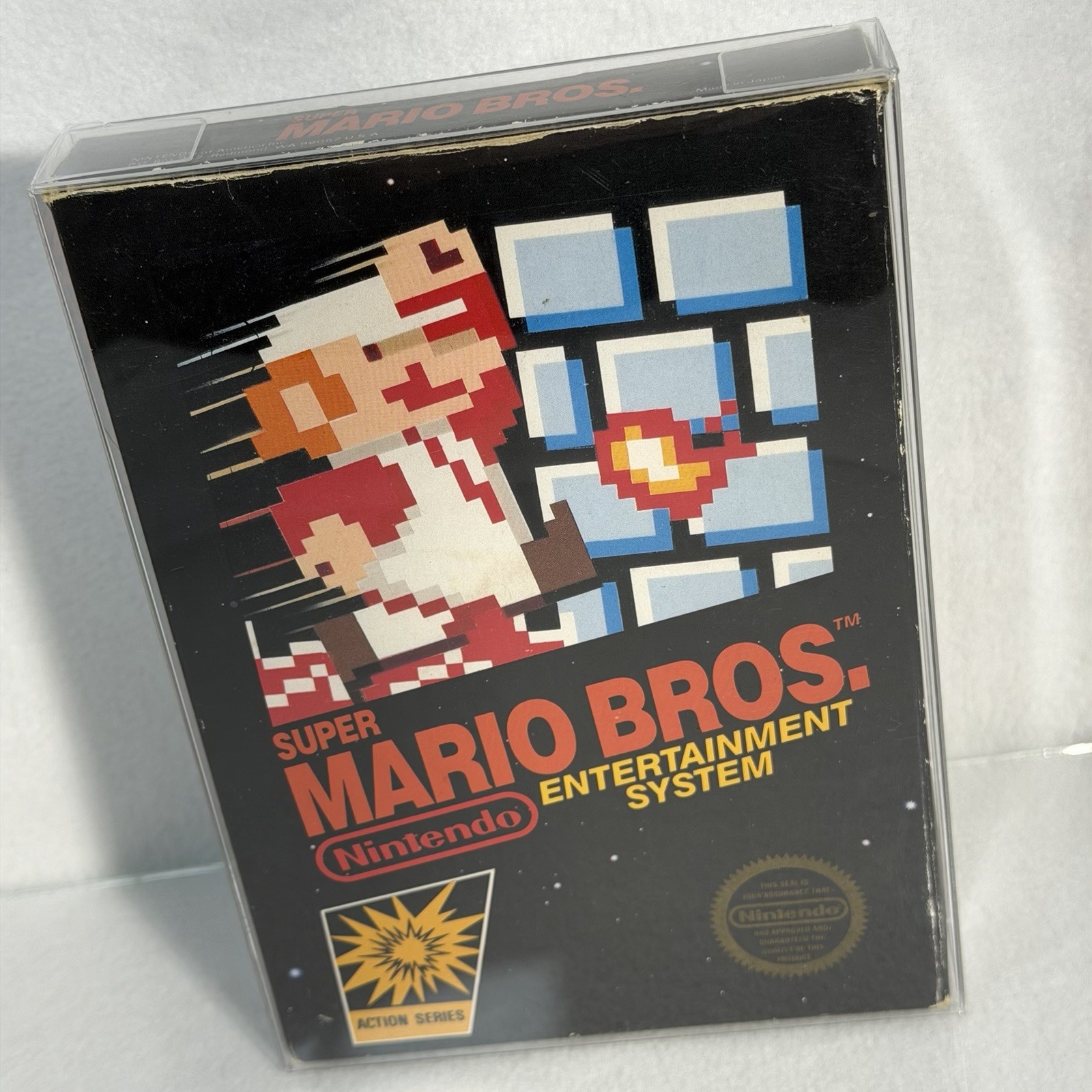 Super Mario Bros 1⭐️NICE 5 Screw Hangtab Complete CIB⭐️Nintendo NES Original USA