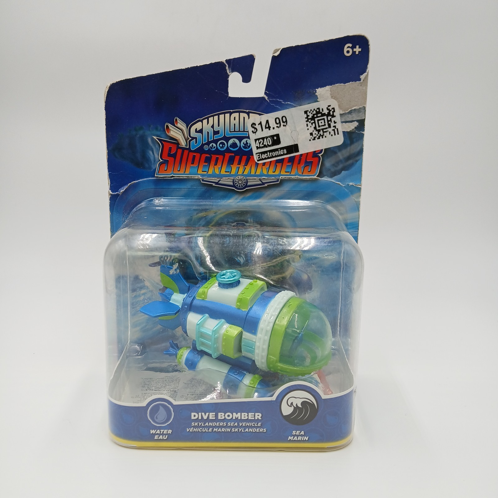 Skylanders Super Chargers Dive Bomber Skylanders Sea Vehicle Water Element FLAWS