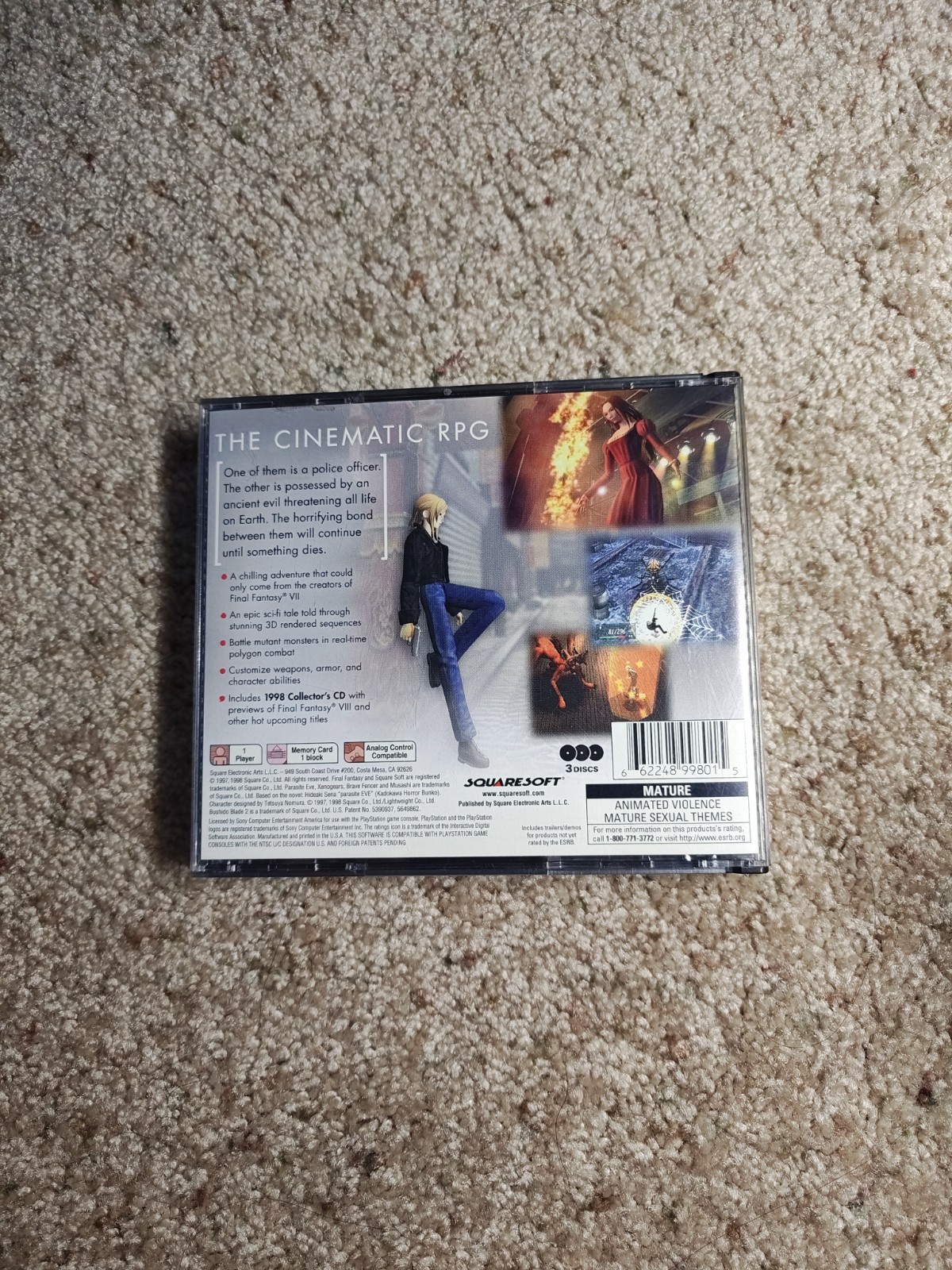Parasite Eve (Sony PlayStation 1, 1998) Complete