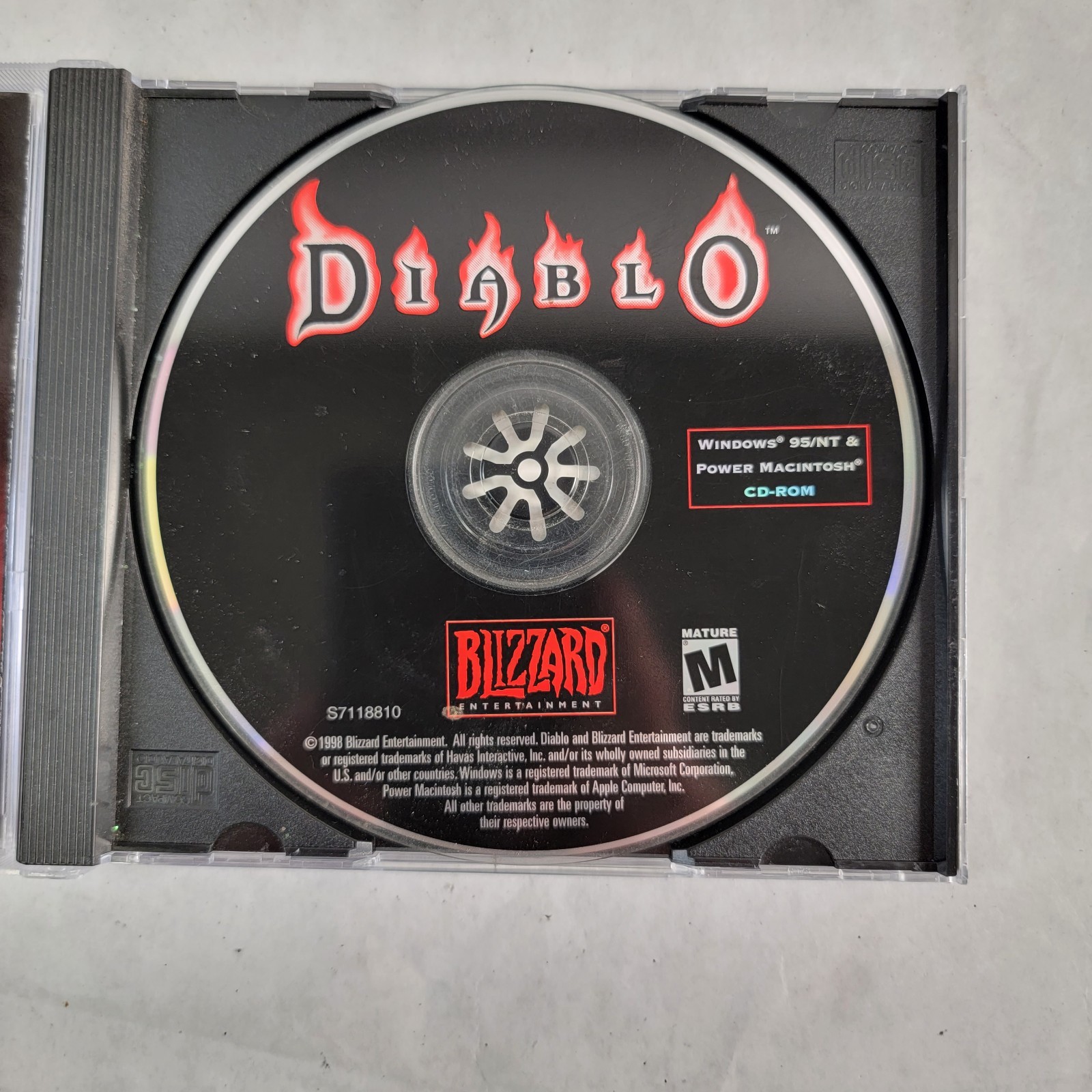 Diablo 1 PC CD-ROM 1998 Blizzard Entertainment Complete Windows 95 Mac