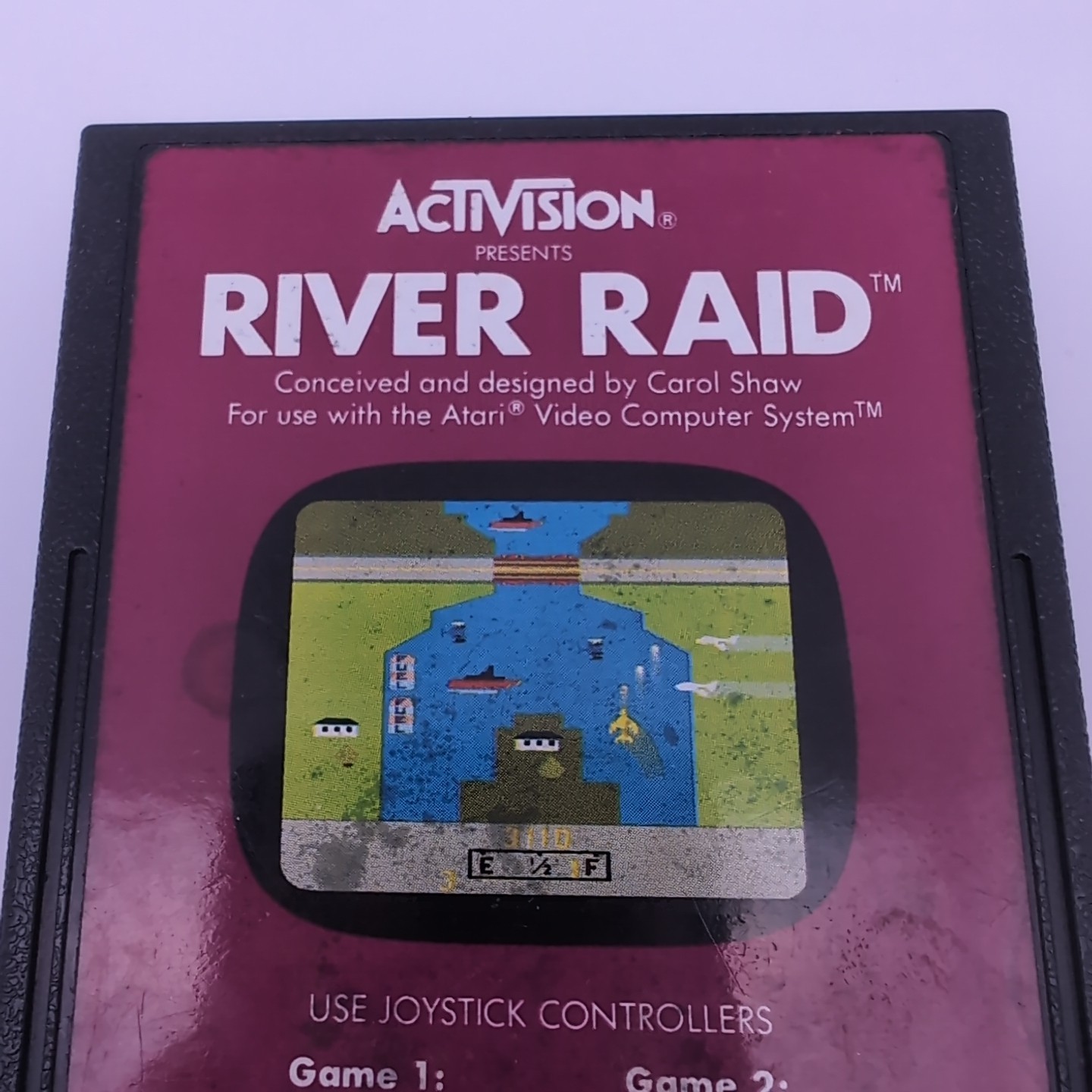 River Raid Atari 2600 Game Cartridge Activision 1982 AX-020 Cart Only Works