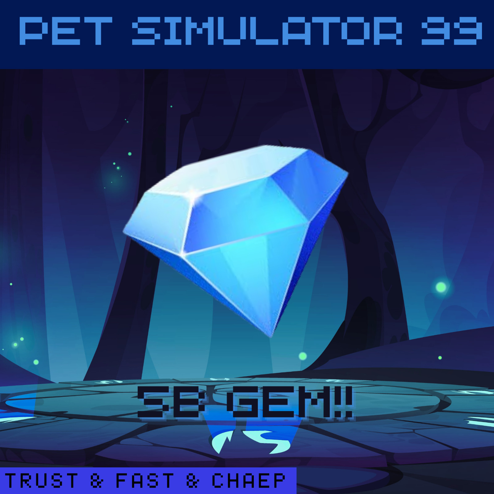 PET SIMULATOR 99 & PET SIM 99 & PS99 💎100M-15B GEMS💎 CHEAP & TRUSTED & FAST!