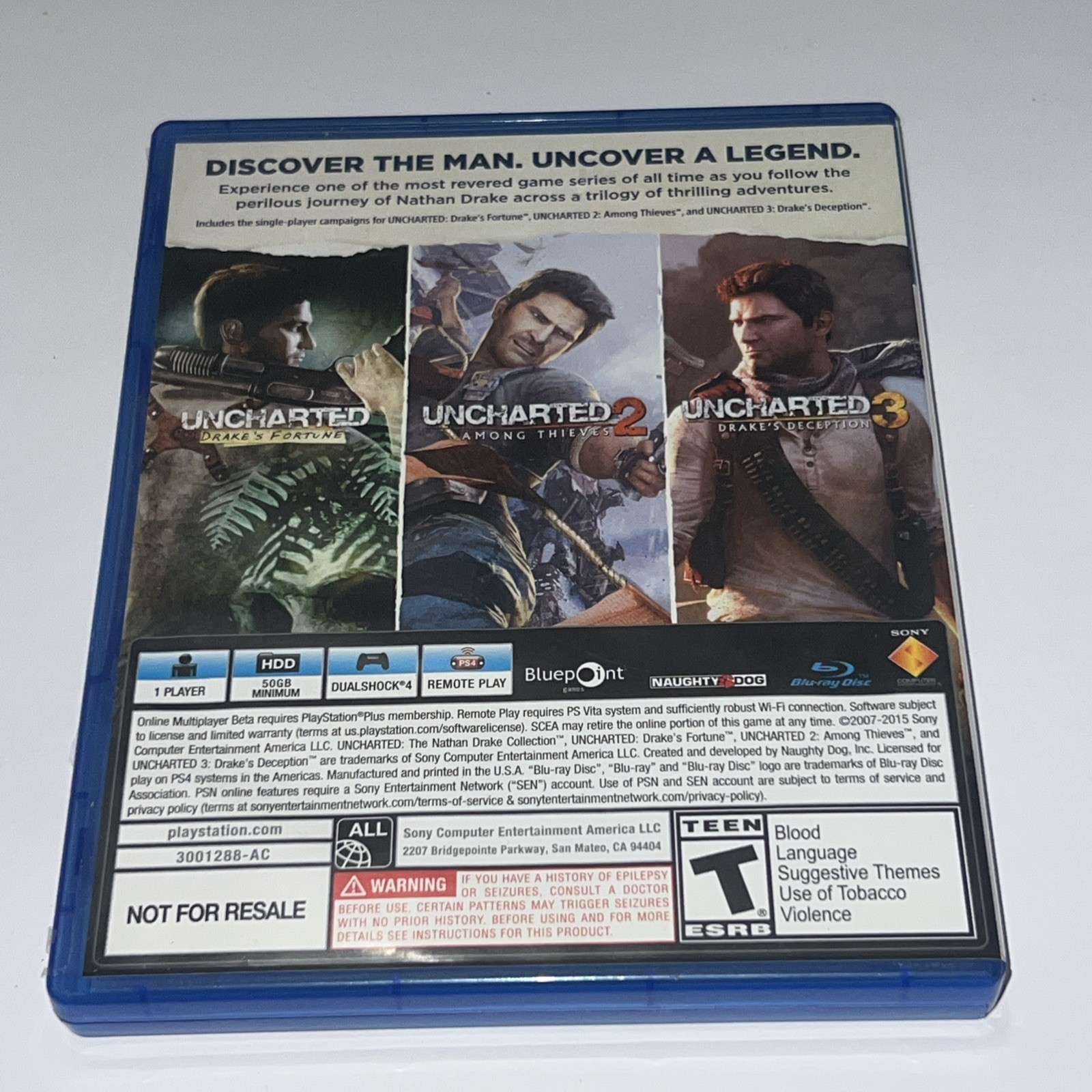 Uncharted: Collection – Sony PlayStation 4 | Ps4 | Very Good Condition | Tested!