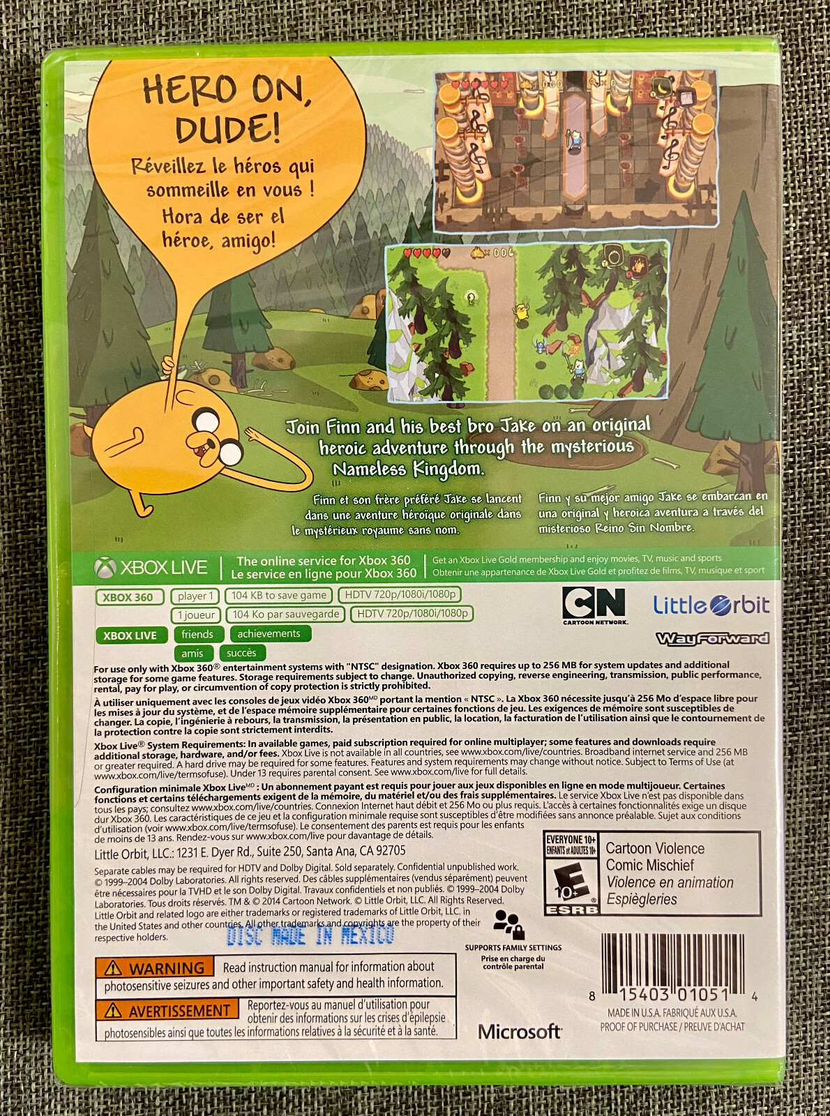 Adventure Time Explore the Dungeon Because I Don’t Know (2013) Xbox360 BRAND NEW