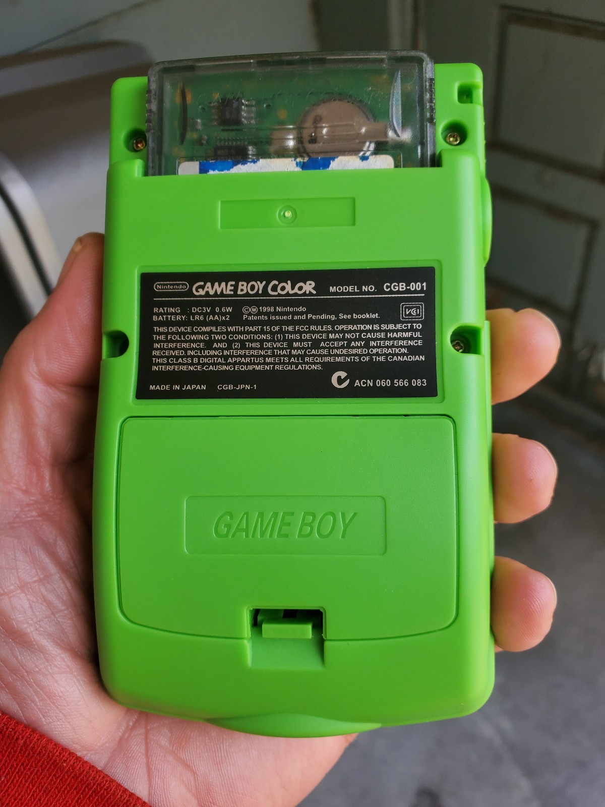 Nintento Gameboy Color Kiwi Lime New Shell Fully Functional