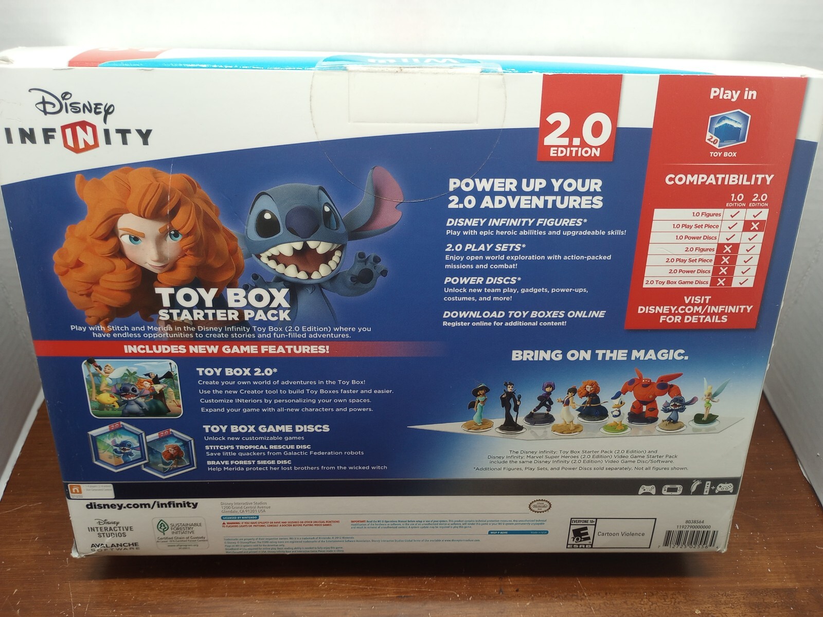 Disney Infinity 2.0 Wii U Toy Box Starter Pack Merida Stitch WiiU