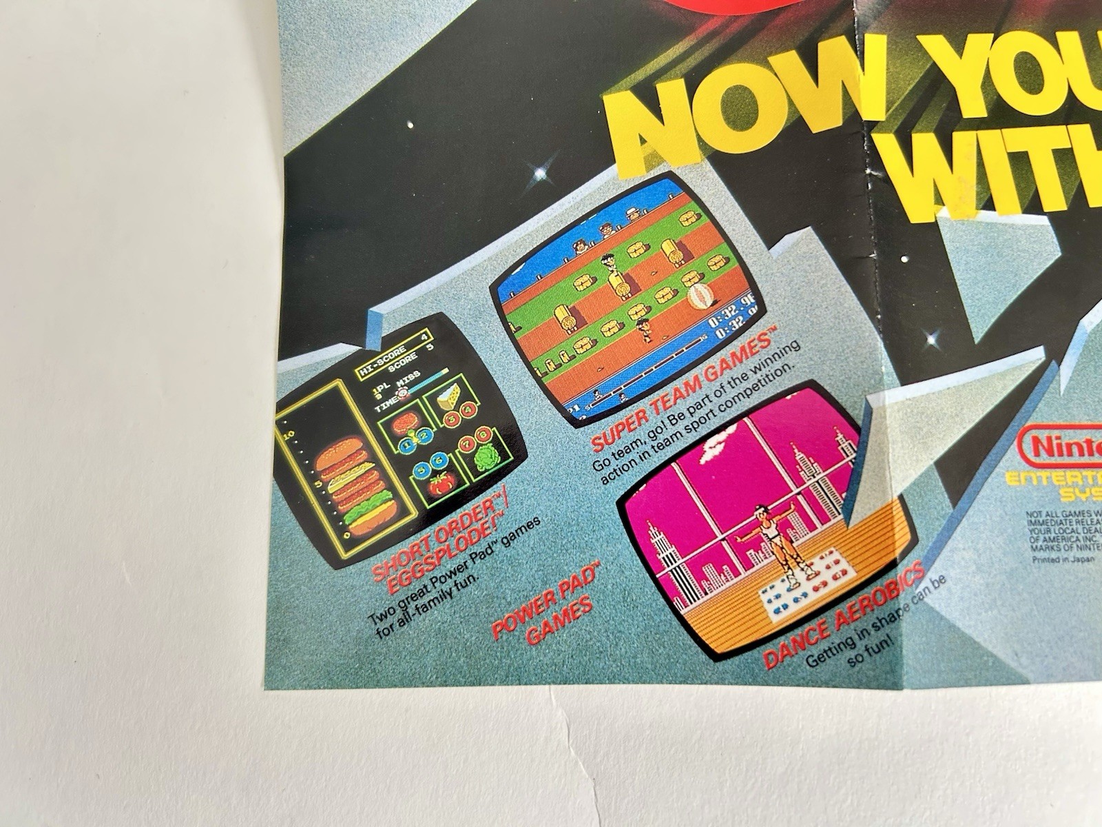 Vintage Nintendo NES ‘ Now Your Playing With Power ‘ Fold Out Poster Insert