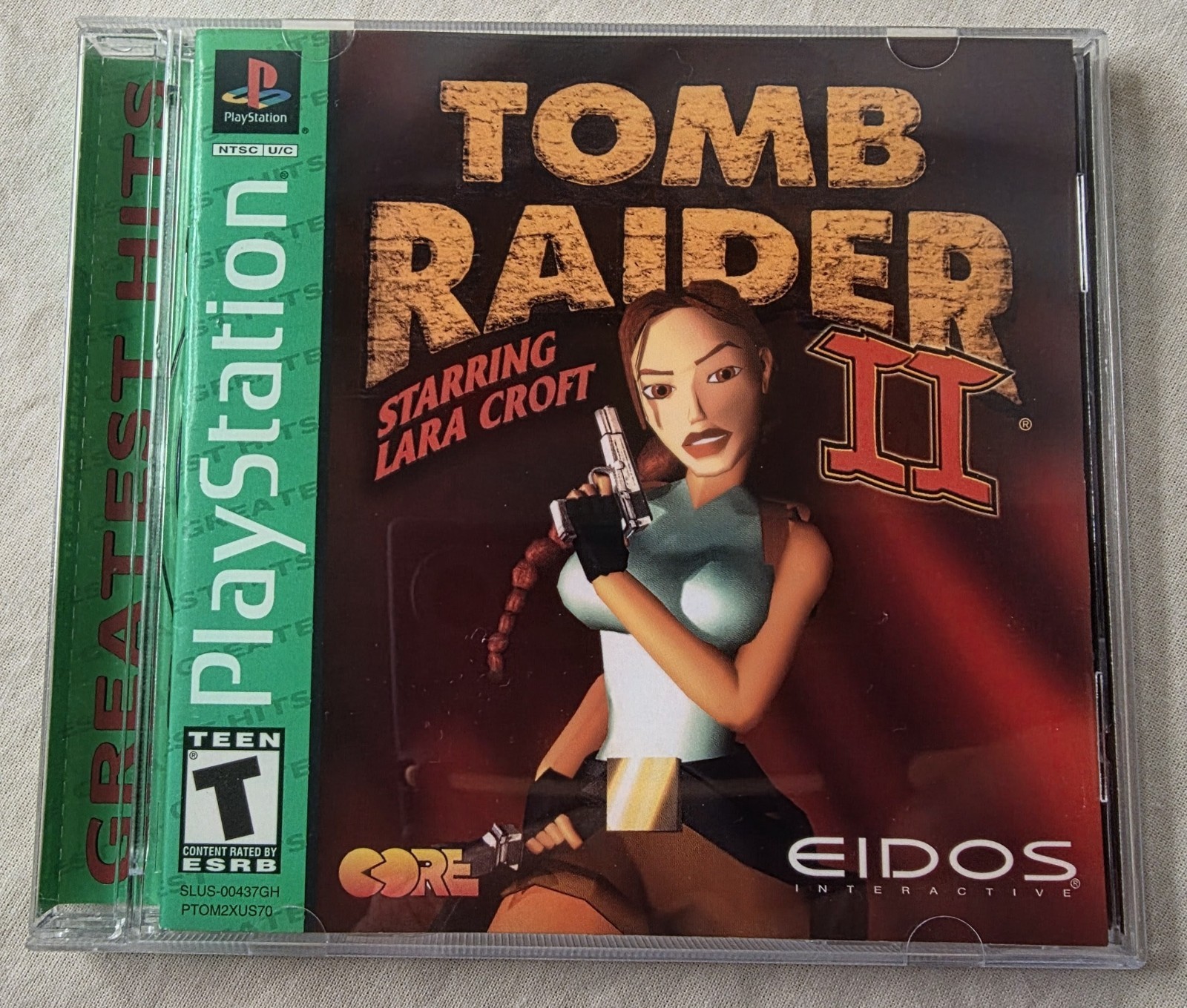 Tomb Raider II Greatest Hits (1997) Sony PlayStation Complete Tested And Working