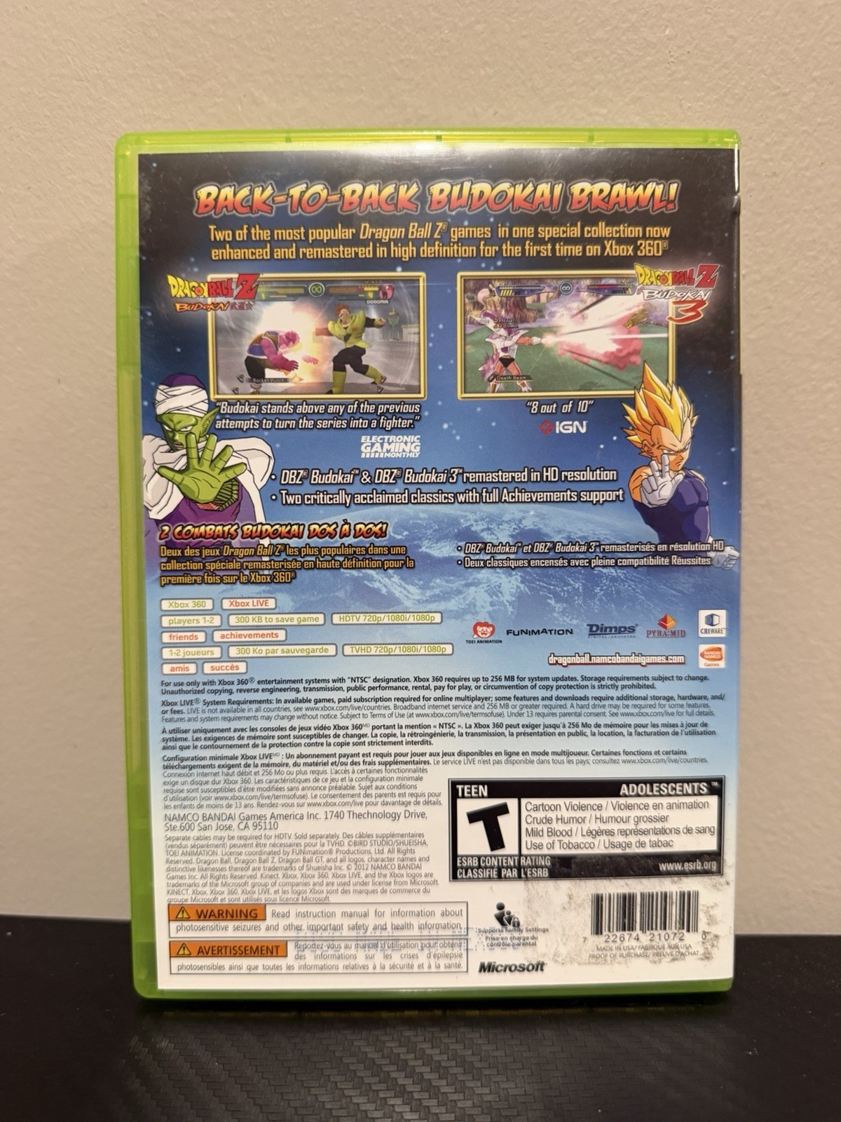 Dragon Ball Z: Budokai HD Collection -Xbox 360 (2012)