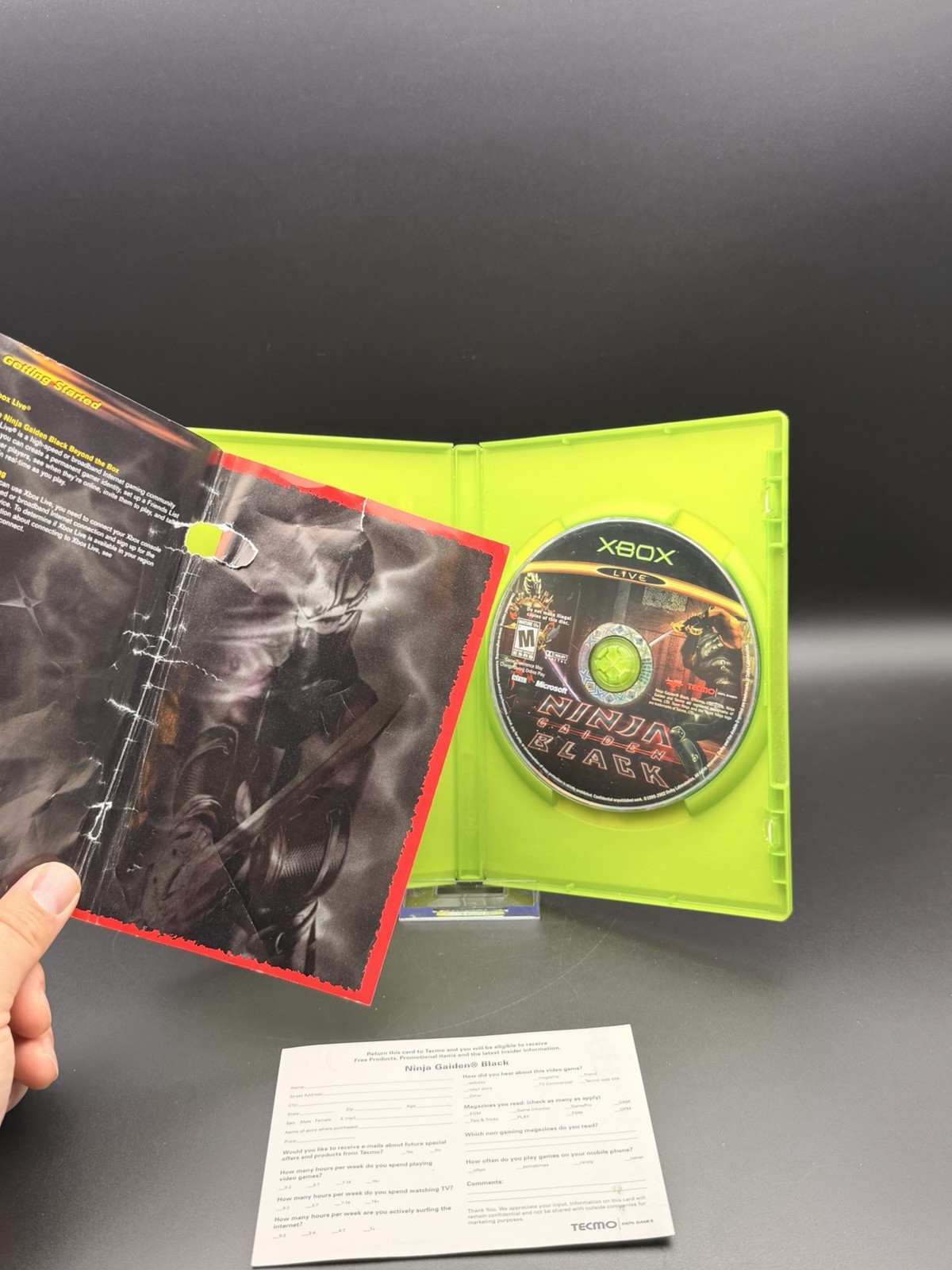 Ninja Gaiden Black Microsoft Xbox NO MANUAL Team Ninja Tecmo-TESTED