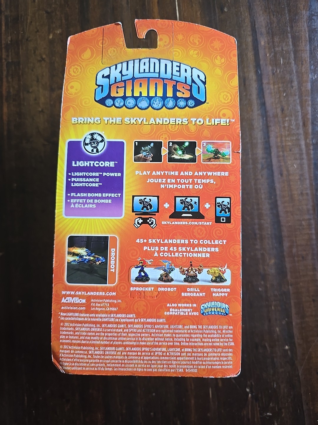 2012 Vtg Skylanders Giants Drobot Character Figure Brand New In Package Sealed