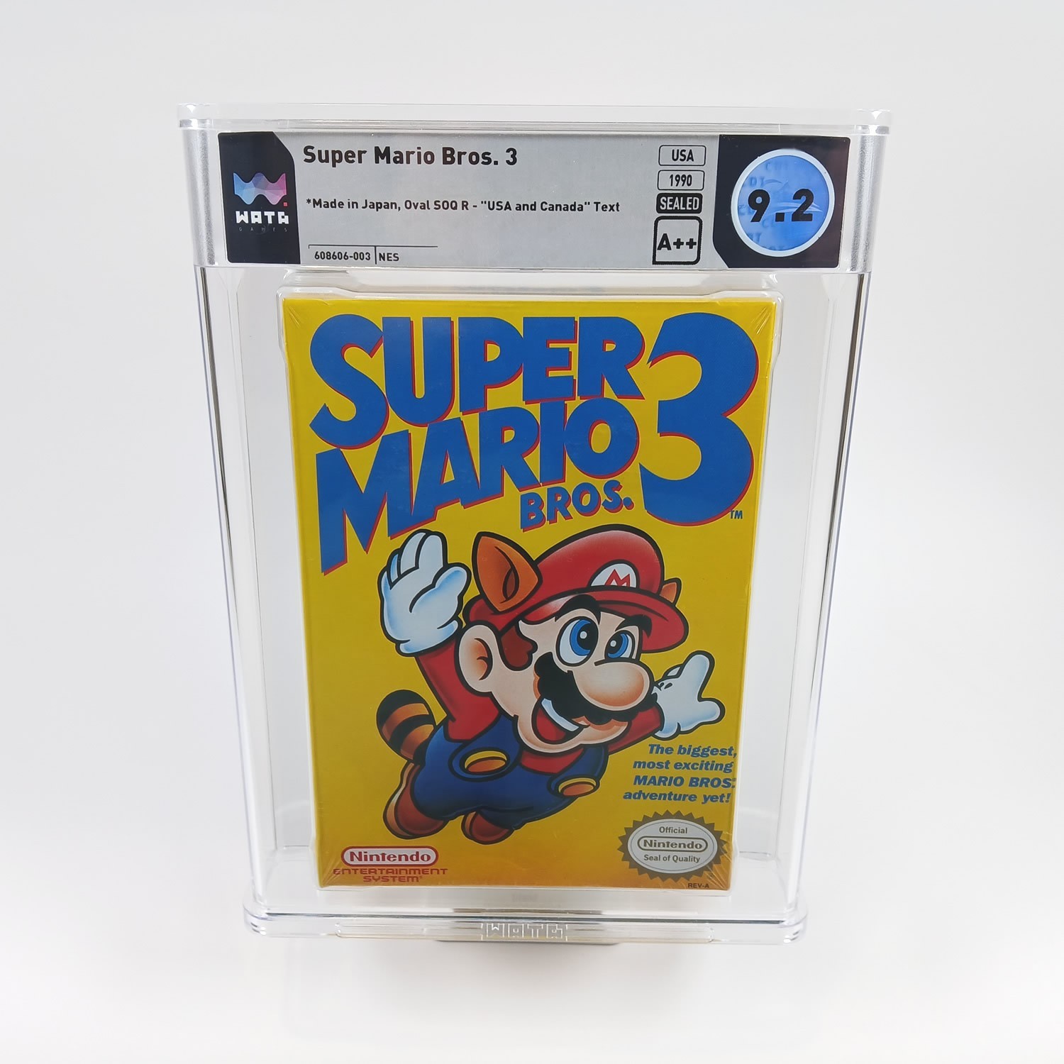 Super Mario Bros 3 Nintendo NES – FACTORY SEALED – Wata Graded 9.2 A++
