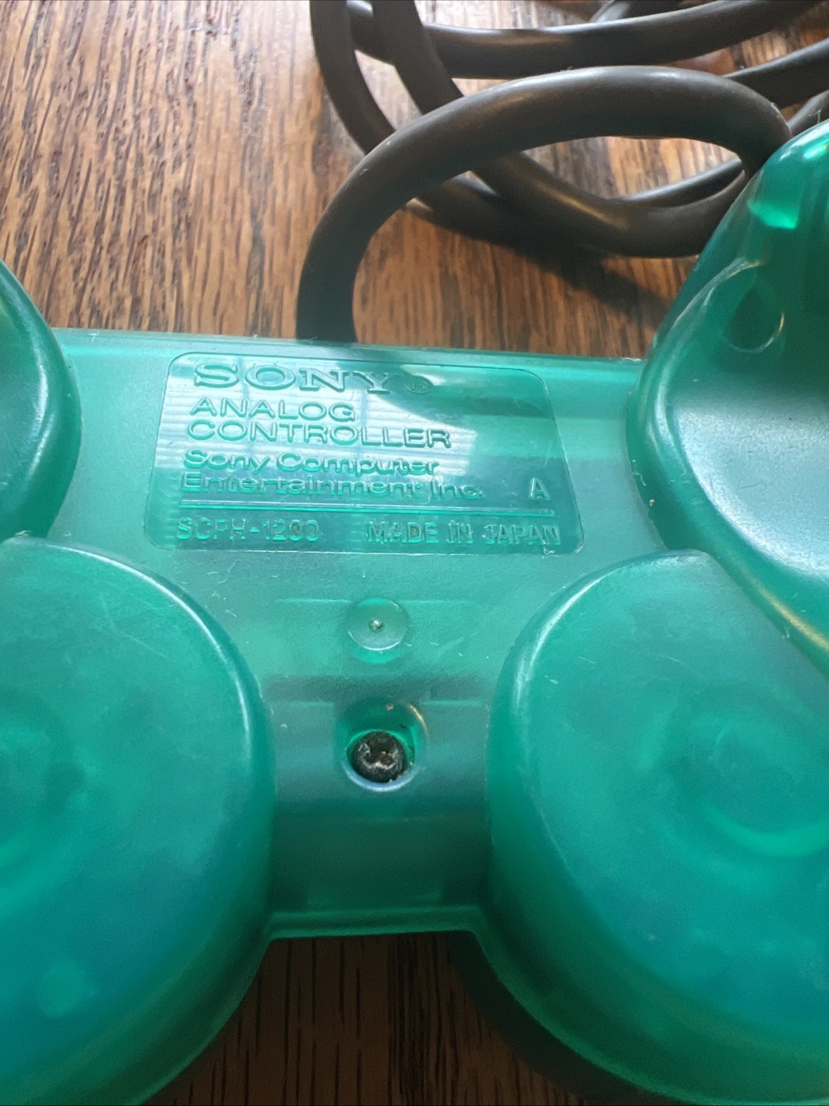 OEM Sony DualShock 2 PS2 PS1 Controller Clear Emerald Green SCPH-1200