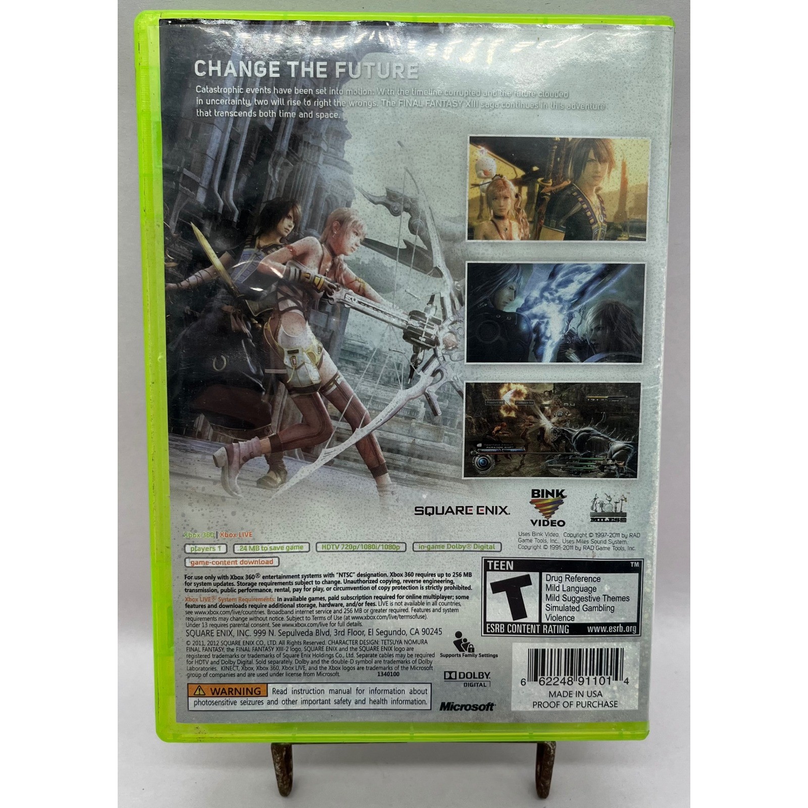 Final Fantasy XIII-2 Xbox 360 Square Enix RPG Game Complete CIB with Manual NTSC