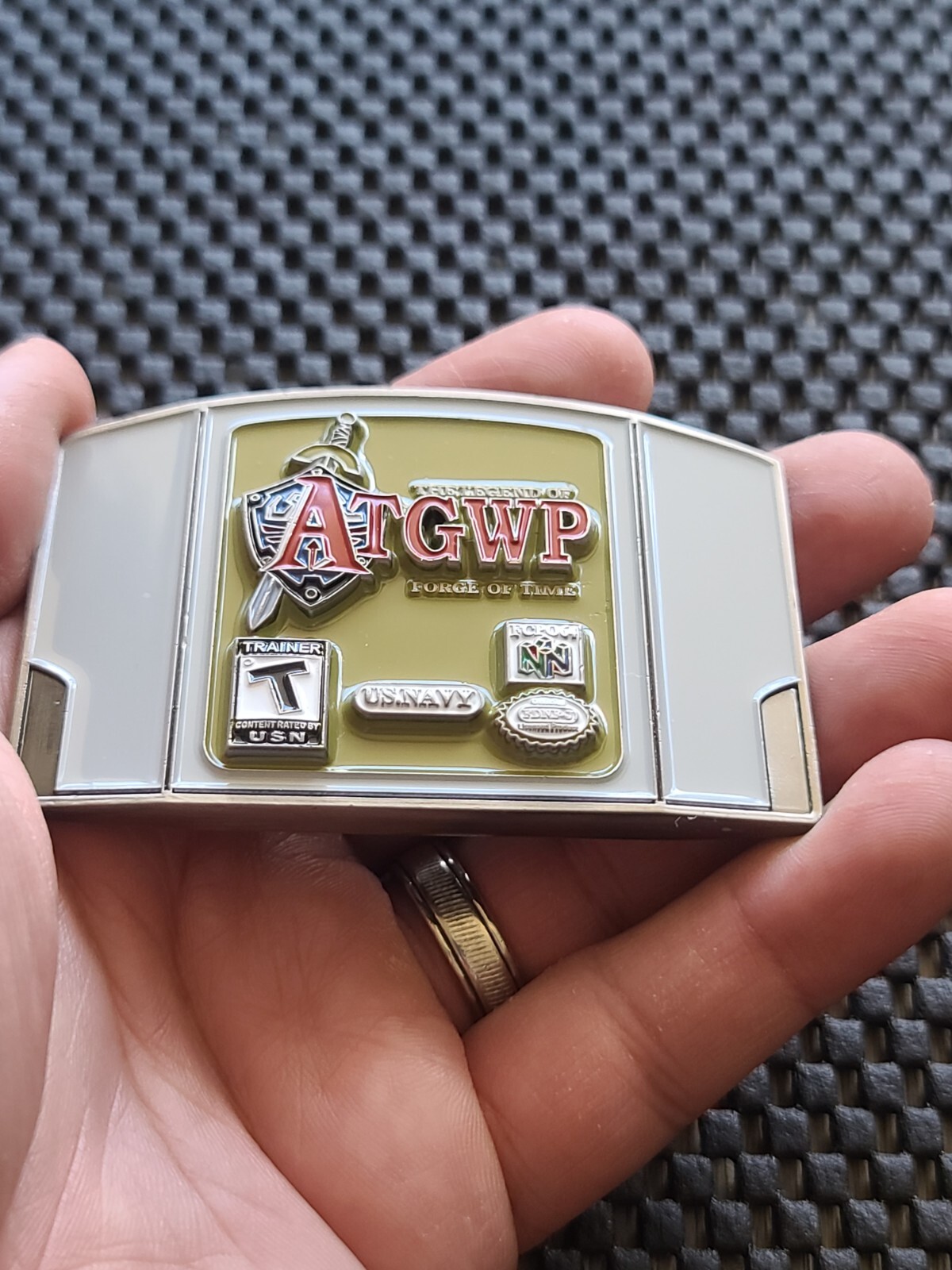 Legend of Zelda Ocarina of Time Challenge Coin Medal Nintendo 64 Promo US NAVY B