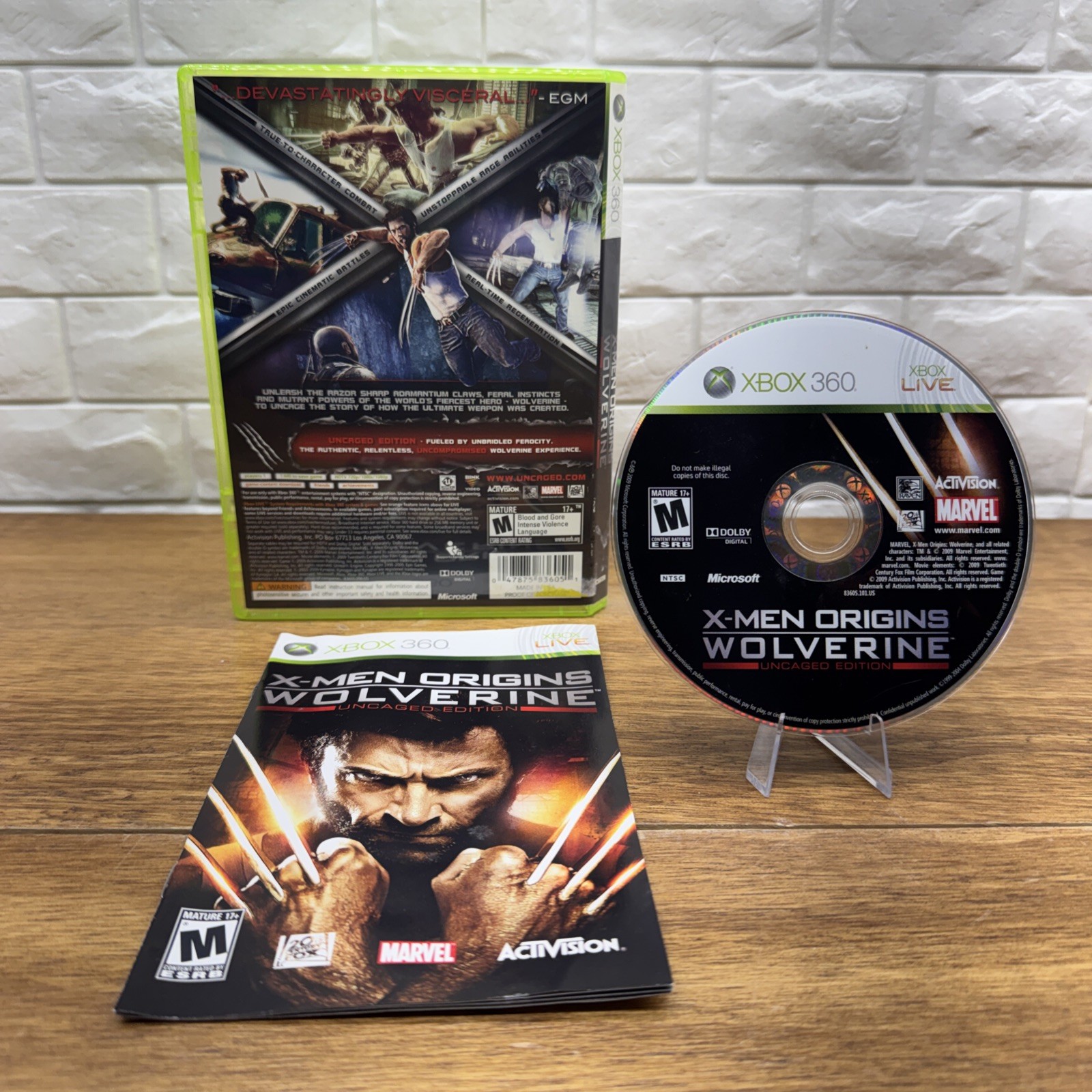 X-Men Origins: Wolverine Uncaged Edition (Xbox 360, 2009) CIB Refurbished