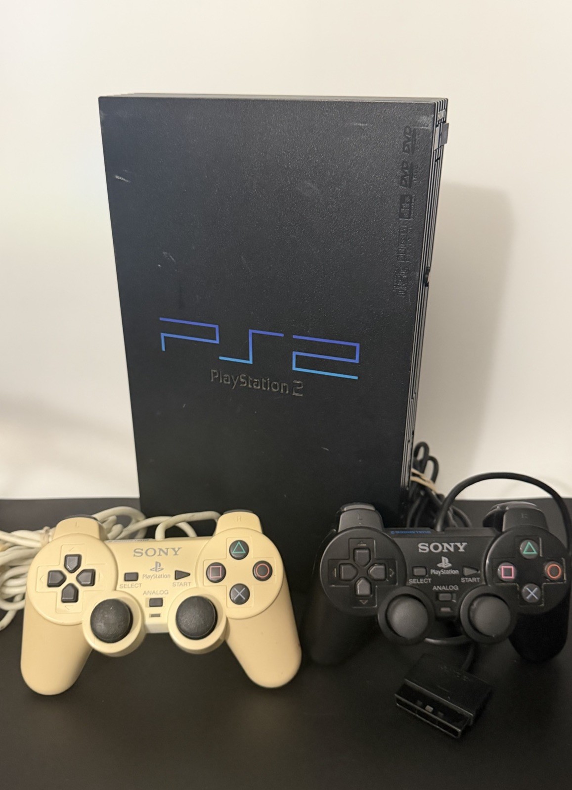 Sony PlayStation 2 PS2 Console SCPH50000 Black w/ 2 Controllers, Games, & Mcboot
